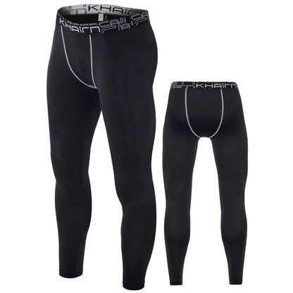 Men's compression sports pants fast drying fitness sports pants running tight pants training tight pants black red gray line