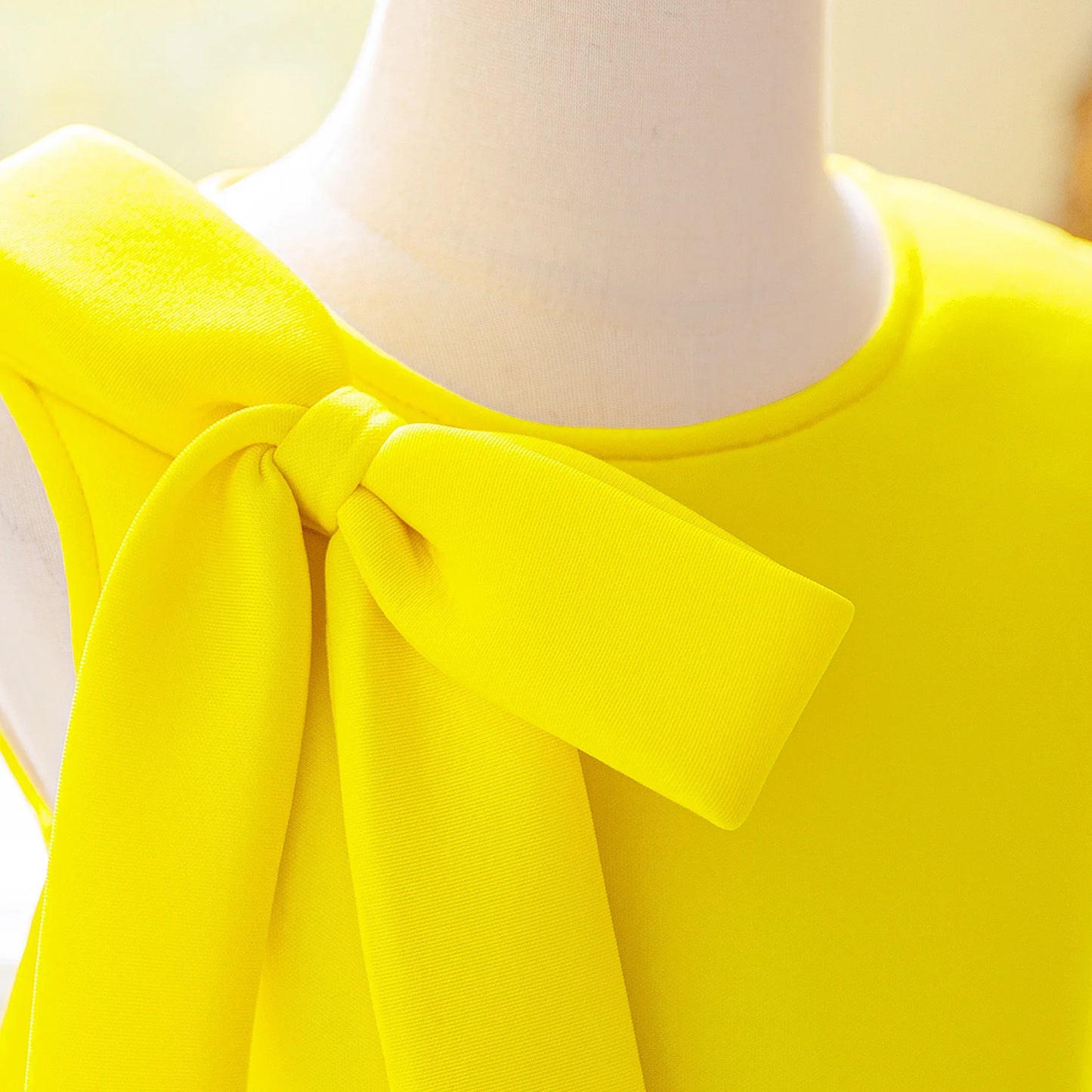 Summer Bow Bridesmaids Party Girls Dress Elegant Baptism Wedding Princess Prom Dresses Girl Gala Birthday Evening Kids Clothing