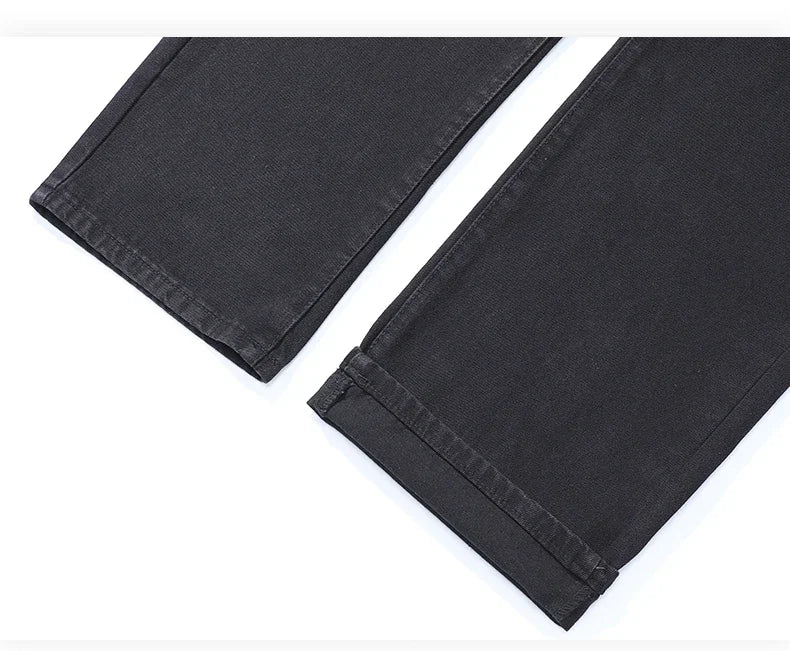 Autumn Jeans Men Black Casual Baggy Trousers Classic Straight Comfortable Wide Denim Trousers  Men Clothing