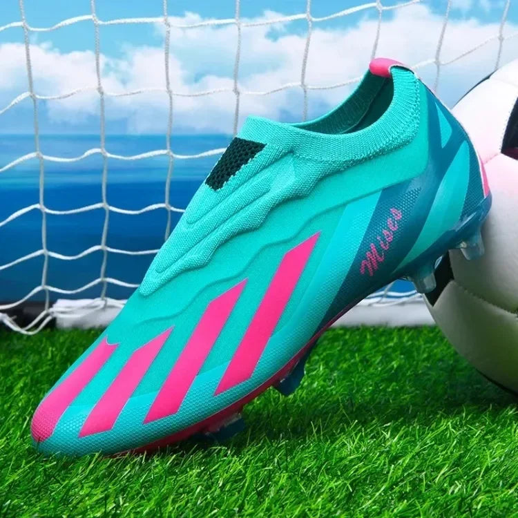 Men Soccer Shoes Long Spikes Soccer Cleats Indoor Sports Shoes Professional Football Boots Drop Shipping Unisex Breathable Soft