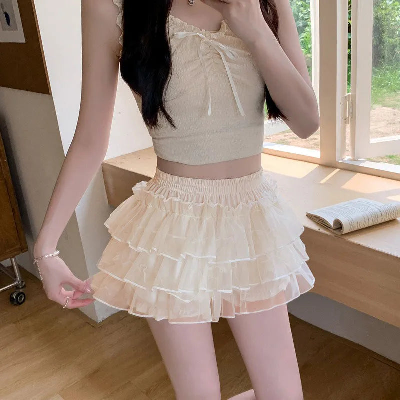 Lolita Pumpkin Pants Skirt Luxurious Cute Base Pant Safe Pants For Women Anti Barebacking Can Be Worn Outside JK Puff Skirt