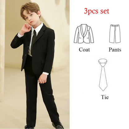 Spring Autumn Children Boy Wedding Suit Teenager Kids Formal Elegant Suits For Boy 1-14 Years Boys Suits Teens Suits Outfit Set