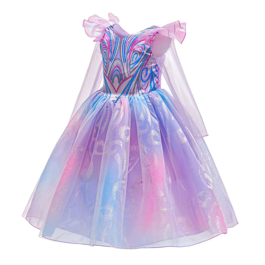 The Witch in West Role Play Glinda Dress Shimmering Pink Frock Princess Costume Wicked Stage Performance Apparel Girl Vestidos
