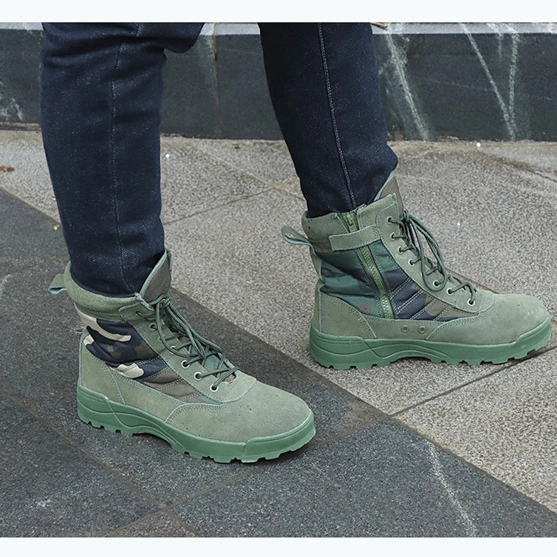 Men's Boots 2026 New Tactical Boots Special Force Desert Combat Boots Men Work Shoes Outdoor Hiking Ankle Boots