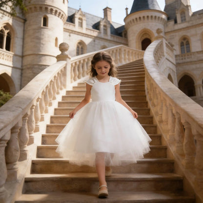 Flower girl's birthday communion party Wedding dress 2026 Formal Girl Princess Long dress for 5 6 7 8 10 12 years old