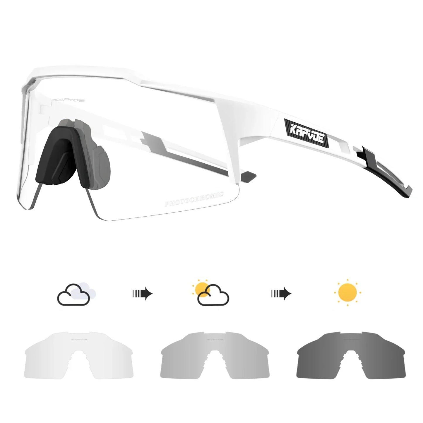 Photochromic Cycling Sunglasses for Men Women Bike Glasses Riding Driving UV400 Mountain Bicycle Goggles Eyewear Sports
