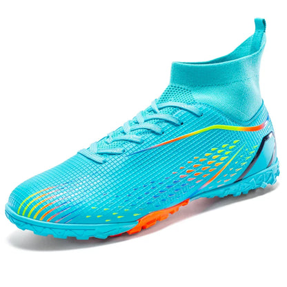 New Men Soccer Shoes Men Grass Breathable Soft Outdoor Football Shoes Cleats Long Spikes Comfortable Training Sport Shoes Men