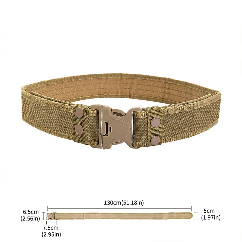 Daily Belt Men's Heavy Duty Combat Tactical Belts Sturdy Nylon Waist Strap with 5cm Width for adjustment