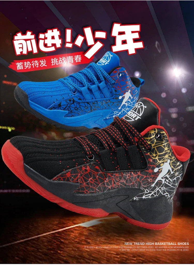 2026 Kids Sneakers Boys Basketball Shoes Children's Casual Shoes Outdoor Training Running Sneakers Child Non-slip Comfortable 8