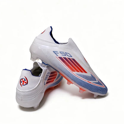 2555 High Quality Mens Soccer Shoes SLIP-ON Non-Slip Turf Soccer Cleats Boys TF/FG Training Football Boots Chuteira Campo F50
