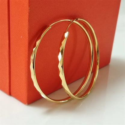 925 Sterling Silver Hoop Earrings For Women 18K Gold Plated Jewelry Dazzling Women's Hoops Earrings Christmas Gifts