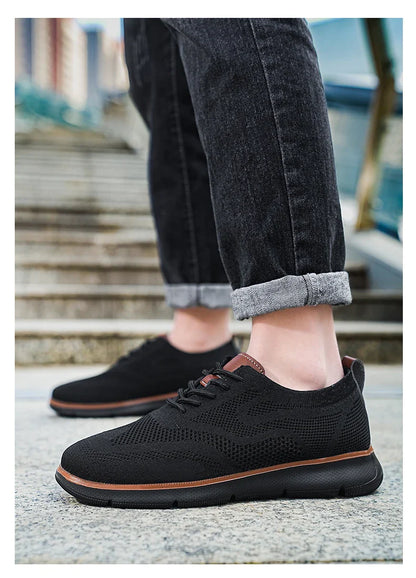 Large Size Comfortable Men's Shoes Light Fashion Casual Sports Shoes Breathable Flying Mesh Top Loafers