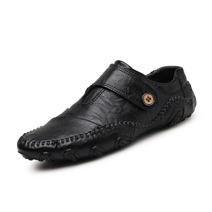 New Spring Men's handmade leather shoes, genuine leather casual shoes, breathable leather shoes, large size, walking 38-48