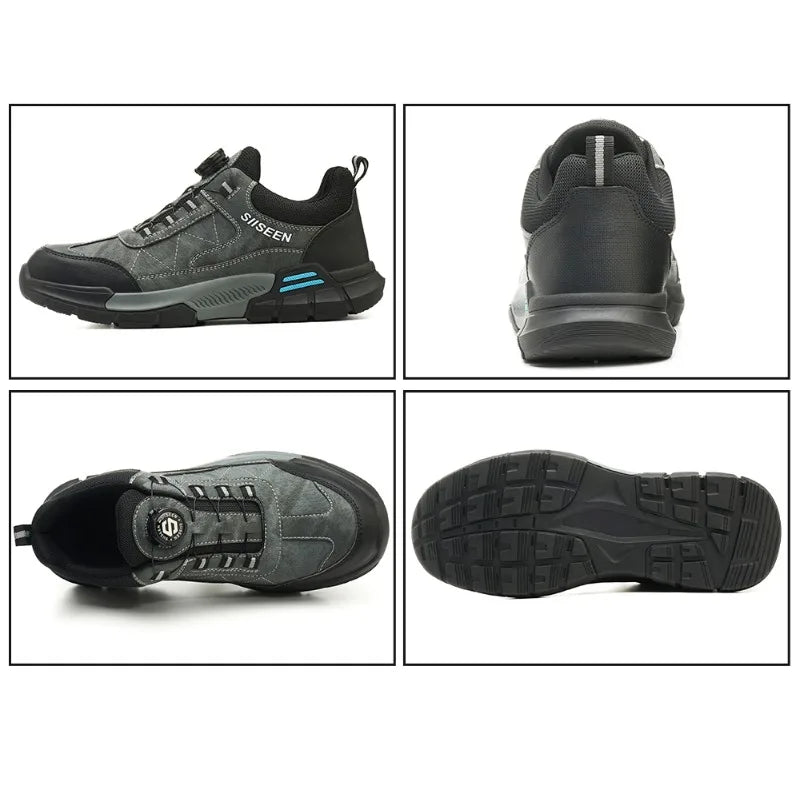 New men's safety shoes, puncture resistant work shoes, men's protective shoes, wear-resistant work boots  Tactical Boots