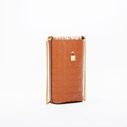 Phone Bag 2024 New Embossed Crossbody Bag High Quality Metal Chain Bag
