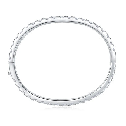 Real GRA Certified D Color 4mm 0.3CT Full Moissanite Bangle Bracelet for Woman Party S925 Sterling Silver Diamond Bracelets