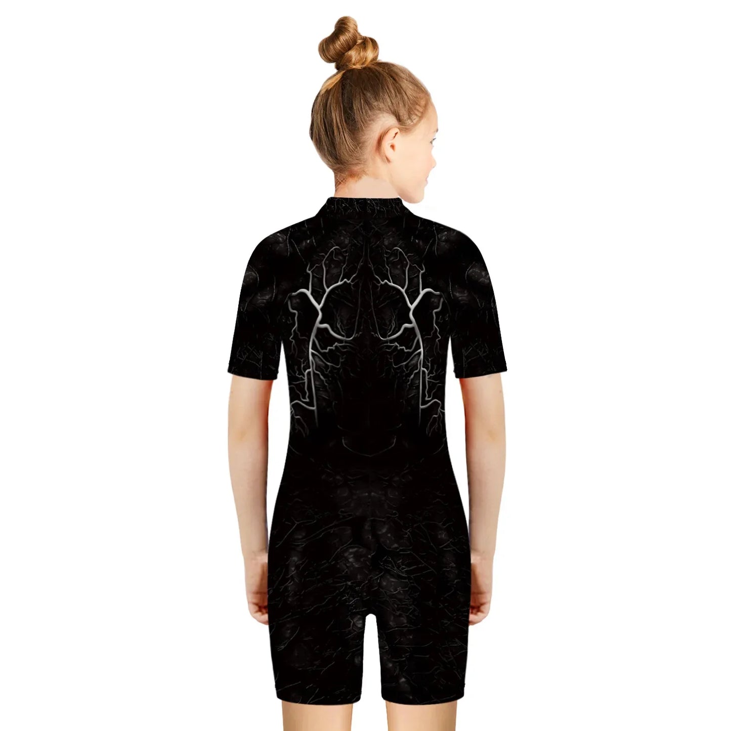 Children One Pieces Swimsuit Superhero 3D Print Playsuit Child Short Sleeve Swimwear Beach Bathing Suit Swim Wear For Boys Girls
