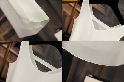 New Arrival Casual Shirt Chiffon Vest Female Summer New Sleeveless Halter T-shirt V-neck Blouse Loose Inside Cover Bellies