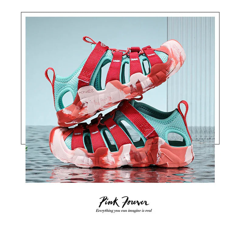 Children Sandals Boy Girls Barefoot Shoes Summer Luxury Design Kids Casual Sneaker Outdoor Beach Sports Sandals for Boy Girls
