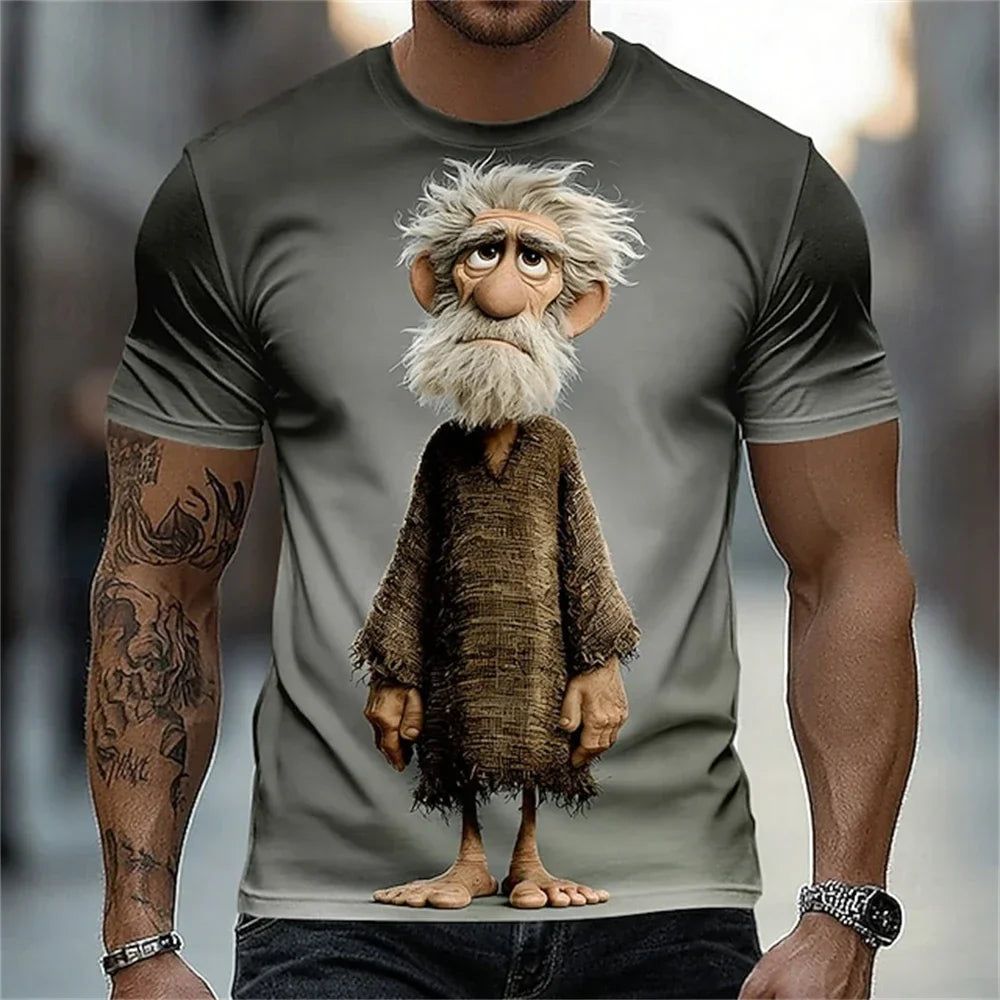 Funny 3D Print T Shirt For Men Casual O-neck Short Sleeve Tee Tops Summer Comfortable Breathable T-Shirts Fashion Loose Pullover