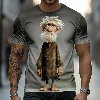 Funny 3D Print T Shirt For Men Casual O-neck Short Sleeve Tee Tops Summer Comfortable Breathable T-Shirts Fashion Loose Pullover