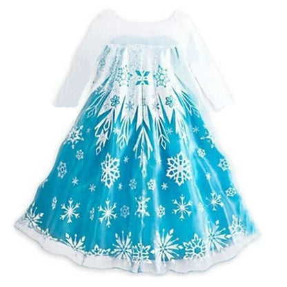 Girls Frozen 2 Elsa Anna Princess Mesh Sequin Clothes Kids Cosplay Snow Queen Costumes Carnival Birthday Party Elsa Gowns