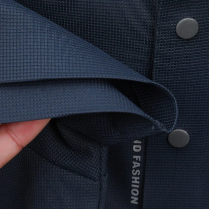 Men's Seamless Knit Polo Shirt - Summer Short Sleeve, Stretch Polyamide Spandex Blend Business Casual T-shirt