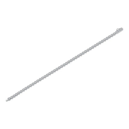 Sparkling Full 0.03ct 2mm D Color Moissanite Tennis Bracelet for Women Girl Fine Jewelry S925 Silver Diamond Link Bracelets
