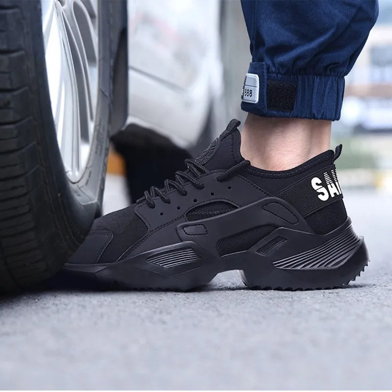 New Men's Summer Safety Work Shoes - Lightweight Soft Breathable Steel Toe Anti-Smash Anti-Puncture Footwear