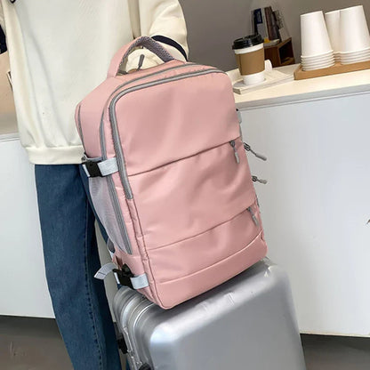 Travel Backpack Women Large Capacity Waterproof Anti-Theft Casual Daypack Bag with Luggage Strap & USB Charging Port Backpacks