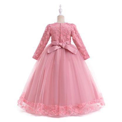 Girls Flower Embroidery Party Dresses Girl Summer Casual Holiday Gown Kids Variety Fashion Evening Clothes Birthday Princess Wea