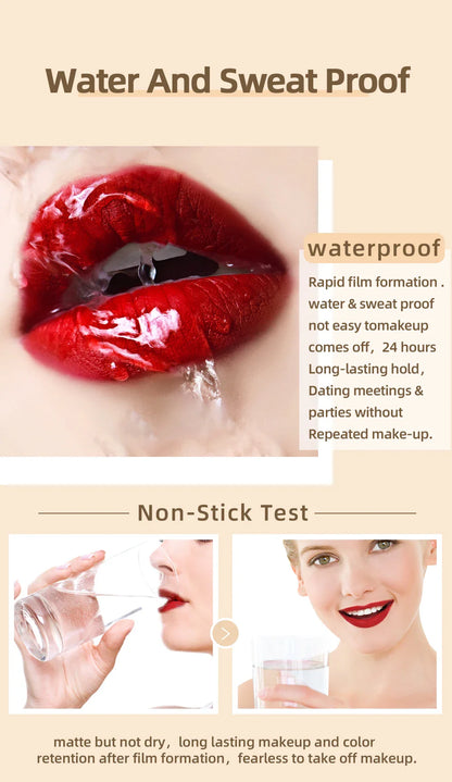 12 Colors Matte Liquid Lipstick Sets Lip Gloss Waterproof Long Lasting Sexy Red White Black Nude Lipgloss Makeup Sets