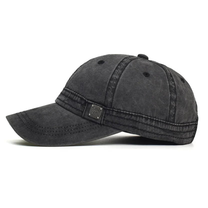 Washed Cotton Baseball Cap Men Women Casual Vintage Dad Hat Adjustable Trucker Style Low Profile Outdoor