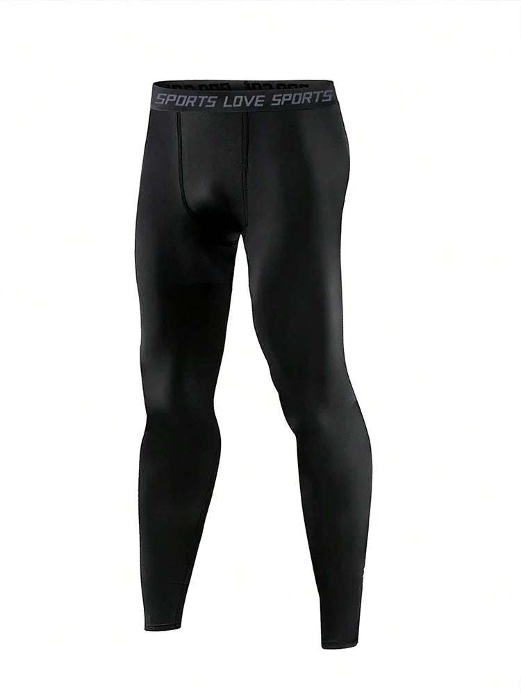 Men's high-stretch sports fitness tights running tights quick-drying breathable cool and dry compression pants