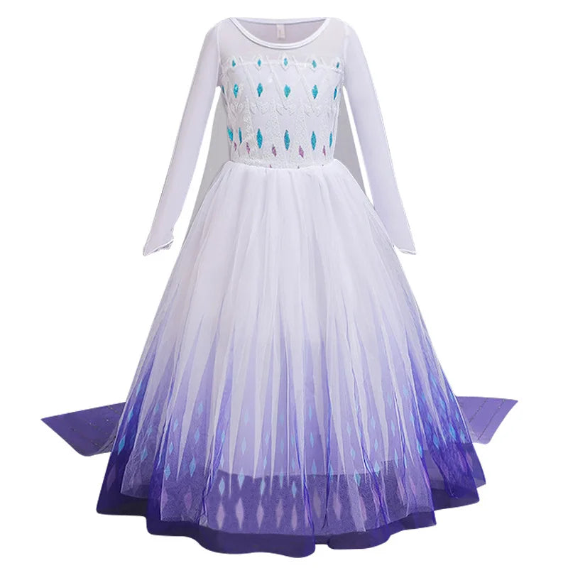 Frozen 2 Elsa Princess Girls Dress Up Snow Queen Costume Carnival Party Halloween Kids Carnival Birthday Party Clothes