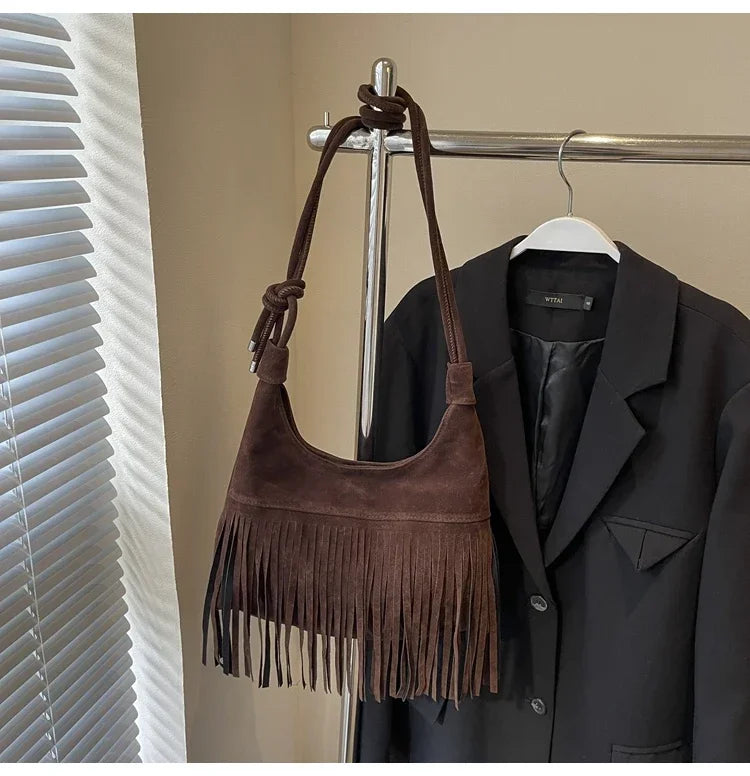 Fringed Interior Compartment Tote Bags Sewing Thread Large Capacity 2024 Hot Sale Bags for Women Zipper Pu Women's Handbags