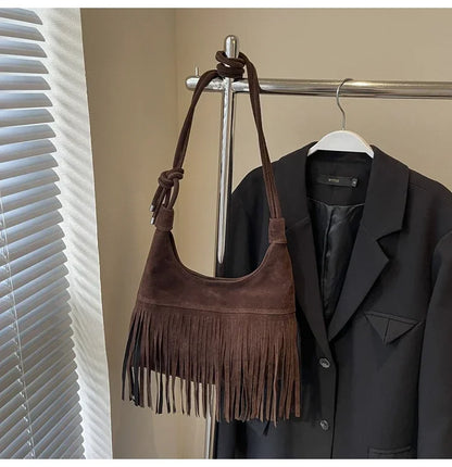 Fringed Interior Compartment Tote Bags Sewing Thread Large Capacity 2024 Hot Sale Bags for Women Zipper Pu Women's Handbags