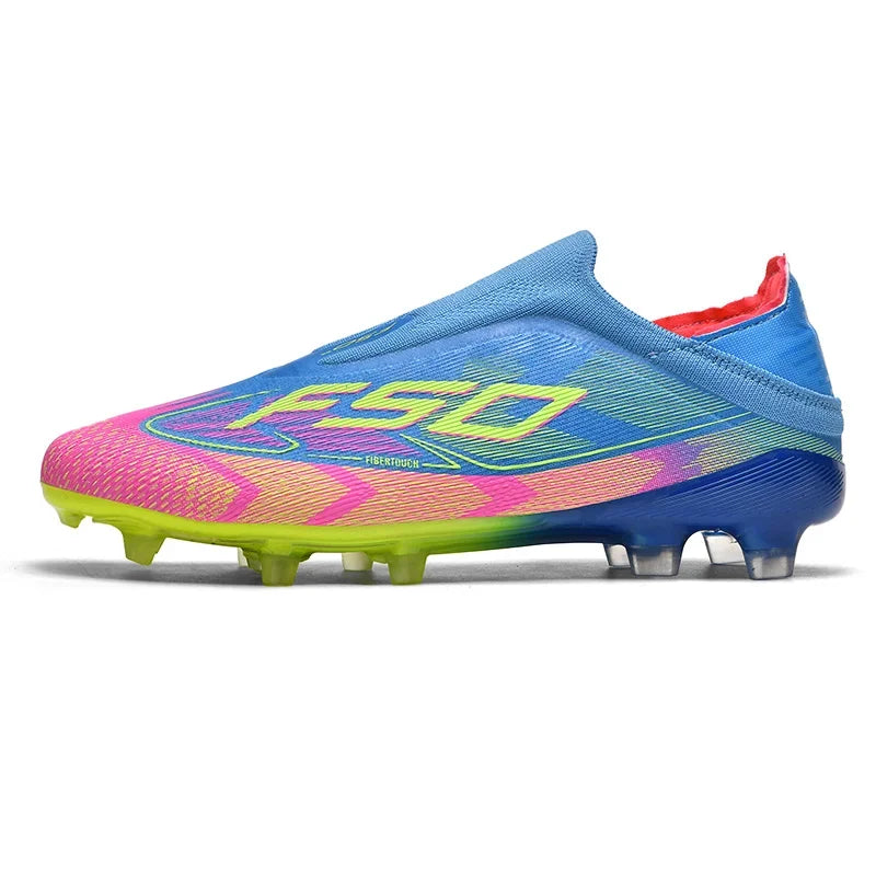 New Men Soccer Shoes Training TF/FG Outdoor Sport Football Boots Adult Long Spikes Non Slip Cleats Breathable Match Comfortable