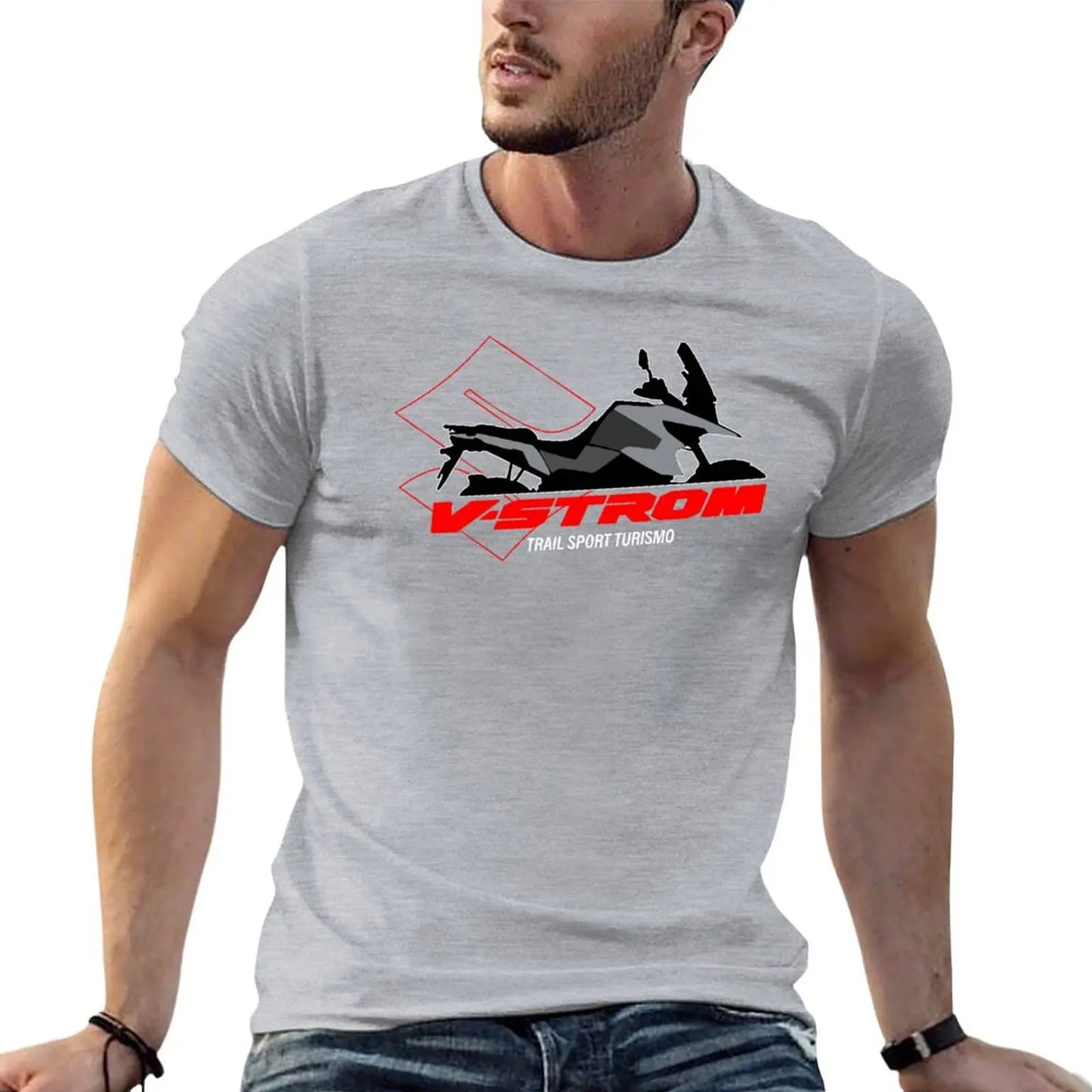 VSTROM TOURISM RED T-Shirt hippie clothes for a boy anime clothes cheap stuff vintage t shirt men