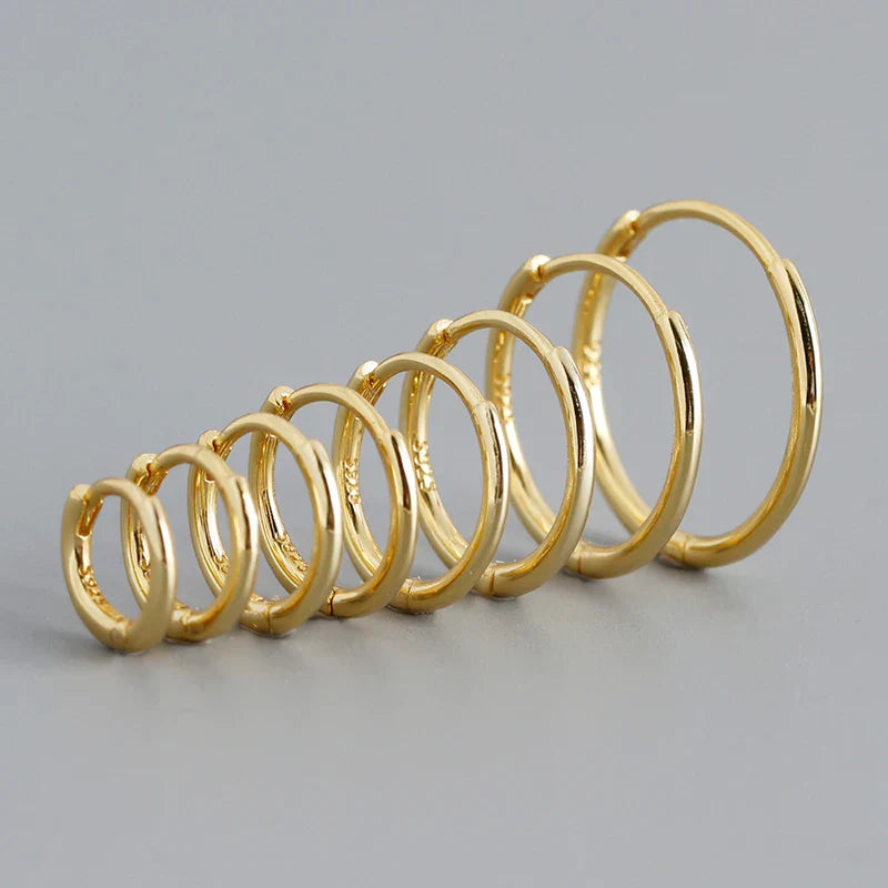 925 Sterling Silver Fashion Simple Huggies Ear Buckle Accessories Minimalist Charm Ear Hoop Earrings for Women Jewelry