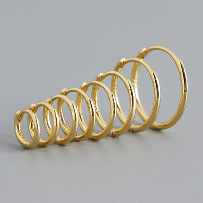 925 Sterling Silver Fashion Simple Huggies Ear Buckle Accessories Minimalist Charm Ear Hoop Earrings for Women Jewelry