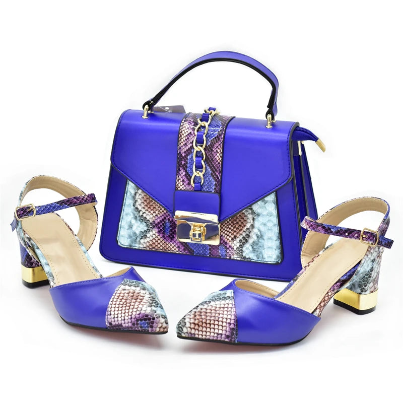 New Arrival Leopard Shoes and Bag Set  for Women Bride Shoes and Bag for Party Wedding Patent Leather Shoes for Women Sandals