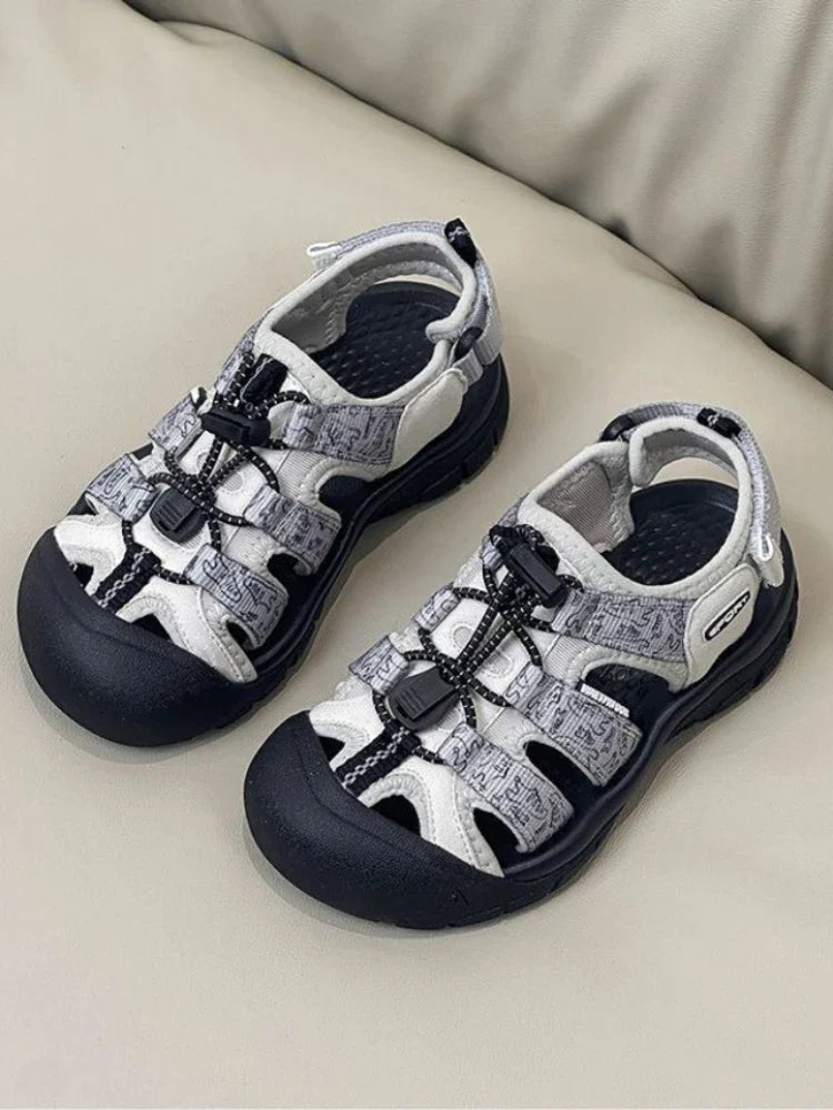 Boys Closed-Toe Sandals 2026 Summer New Arrivals Kids Casual Sneakers Non-Slip Soft Sole Beach Walking Shoes