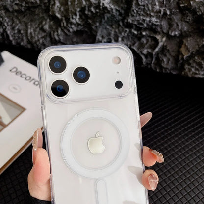 Transparent Original Magnetic Phone Case for iPhone 17 16 15 14 Plus 13 12 mini 11 Pro XS Max XR for Magsafe Acrylic Clear Cover