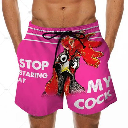 KeKe Funny Cock Banana Printed Swimwear Swim Shorts Trunks Beach Swimming Board Shorts Quick Drying Pant Mens Surffing Shorts