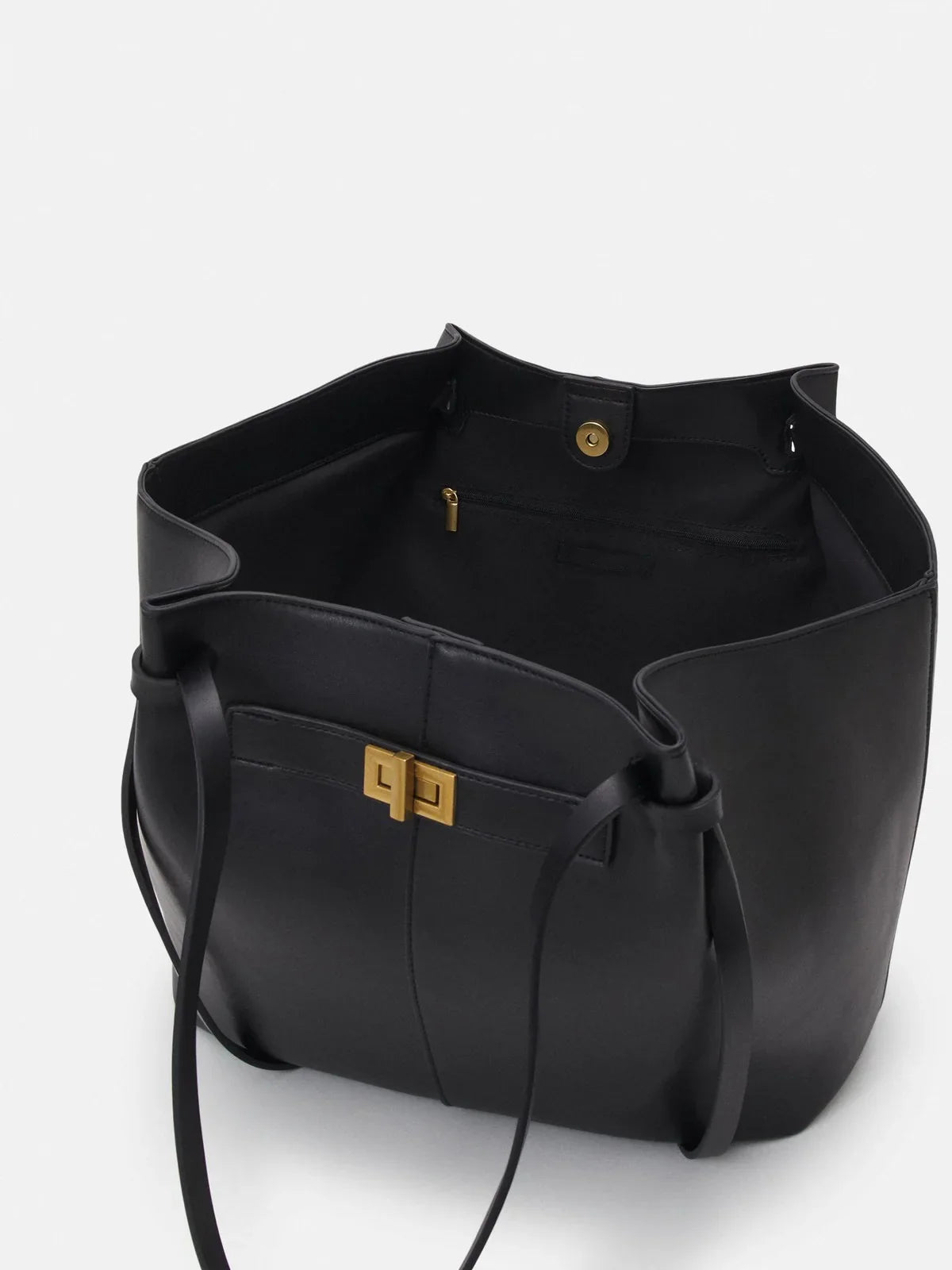 Fashion Large Capacity Trapeze Bag Designer Chic Lock Women Shoulder Bags Luxury Pu Leather Handbags Trend Underarm Bag 2025