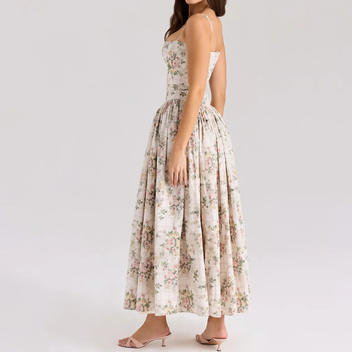 Summer Clothes for Women Midi Elegant Dress 2025 New Arrivals White Floral Print Holiday Dress