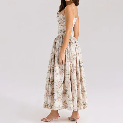 Summer Clothes for Women Midi Elegant Dress 2025 New Arrivals White Floral Print Holiday Dress