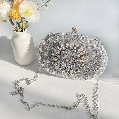 Bling Wedding Clutch Bag Party Purse and Handbag Women's Evening Bag Luxury Design Chain Shoulder Bag