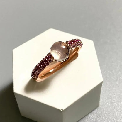 6mm Round Candy Style Ring for Women 33 Colors Purple Zircon Crystal Inlay Jewelry Birthday Gift